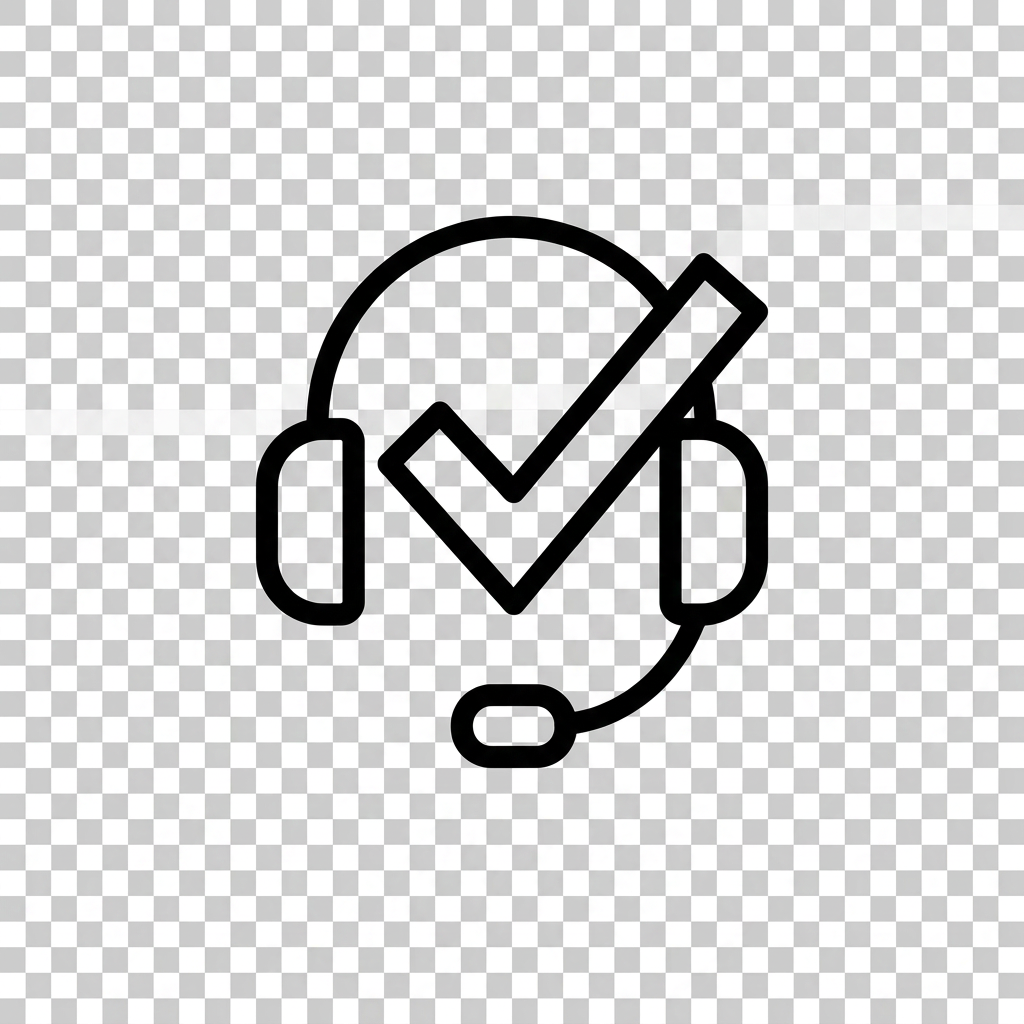 Sixteen black line icons in circles including wrench and gear, phone, delivery truck, mail envelope, light bulb, shield with check, calendar, shopping cart, headset, house with heart, briefcase, hand with coin, rocket, graph, location pin with wrench, and bell.